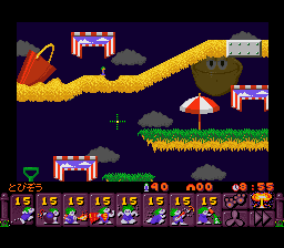 Lemmings 2 - The Tribes (Japan) In game screenshot